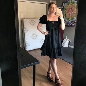 UO Wonderland Tie-Back Babydoll Dress